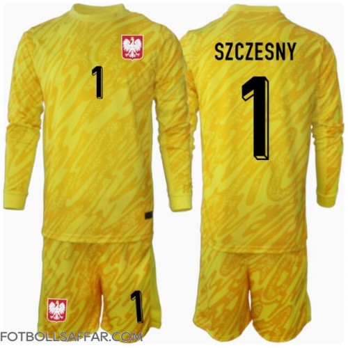 Polen Wojciech Szczesny #1 Målvakt Hemmadräkt Barn EM 2024 Långärmad (+ Korta byxor)